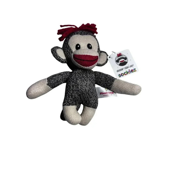 Plushland Other - Plushland Sock Monkey Sockiez Plush Animal Toy New With Tag